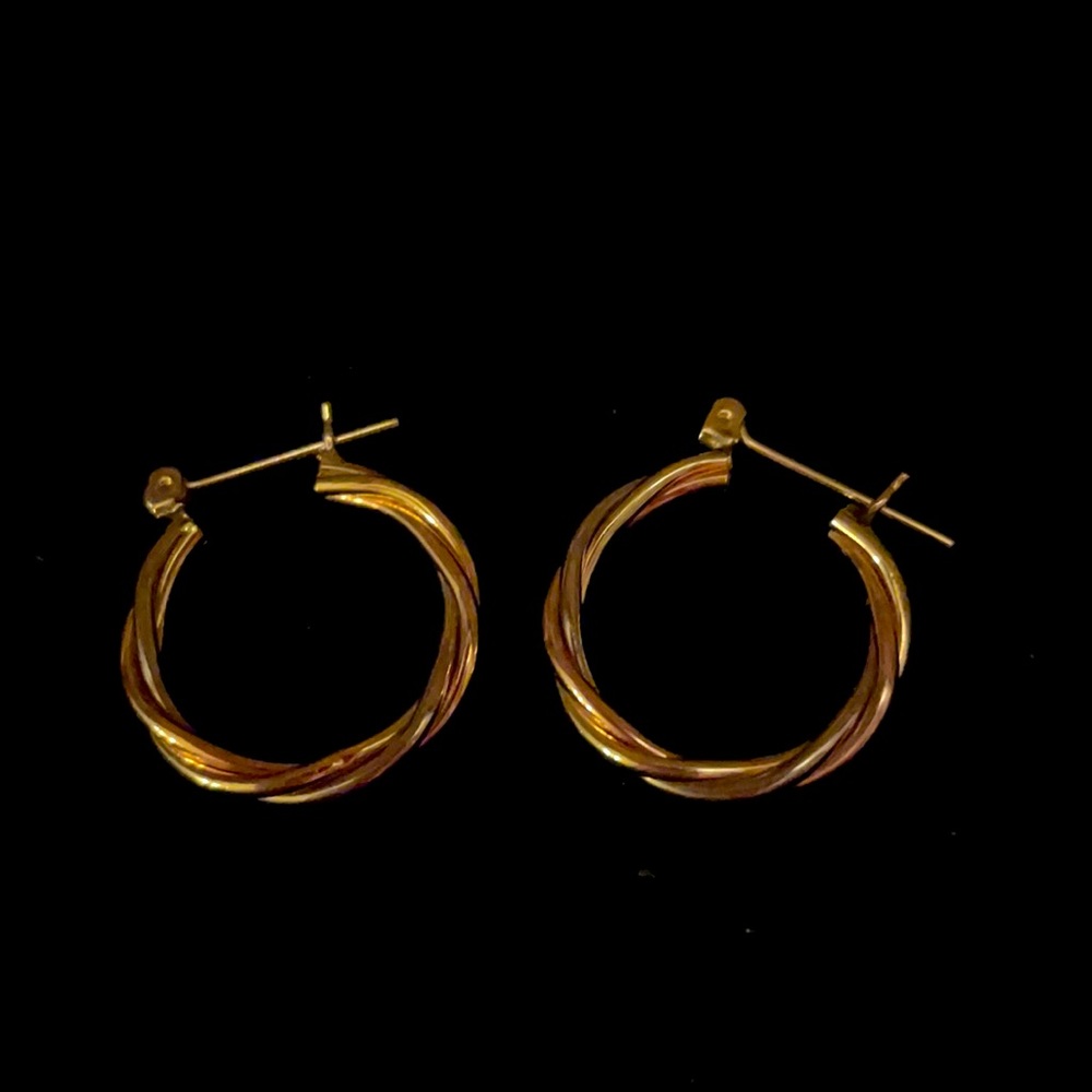 14kt Gold Twisted Loop Earrings